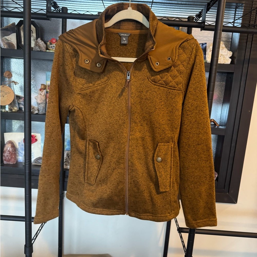 Eddie Bauer Brown Zip-Up Utility Jacket